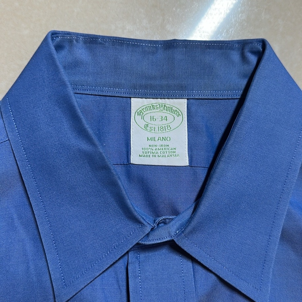 Brooks Brothers Milano Navy Dress Shirt